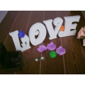 PVC Love Letters Home Decoration Sign with Coat and Hat Hook