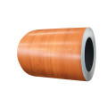 Wood grain color coated aluminum coil