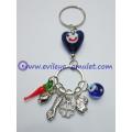 Handmade Turkish evil eye keychain blue eye