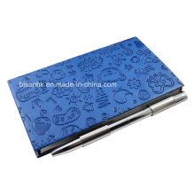 Leather Cover Memo Pad Holder with Pen, Note Pad Holder