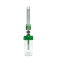 Medical oxygen flow meter with humidifier bottle adapter