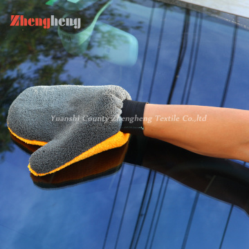 Double Layers Coral Microfiber Gloves