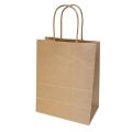 100gsm brown kraft shopping paper bag logo customized