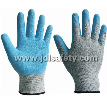 Anti-Cut Arbeitshandschuh mit blauem Latex eintauchen (LD8034)