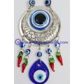 Blue Evil Eye Car Hanging Ornament With Evil Eye Bead Red Pepper