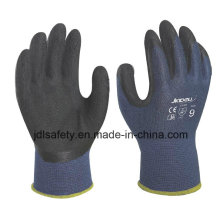 Gants de travail fibre bambou recouverts de Latex mousse noire (L3014)