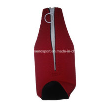 Promotion Item Red Neoprene Beer Bottle Cooler with Base (SNCC57)