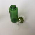 180ml green PET bottle with press platform cap