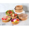 Custom Printed Paper Soup Bowl Salad Bowl Disposable Hot Soup Paper Bowl With Lid