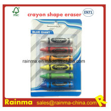 Crayon Shape Eraser for Stationery Supply