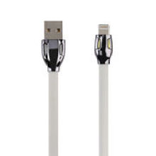 Sichtbares LED-Licht TPE Flat Charge und Sync USB-Kabel für Apple 8-Pin-Geräte