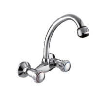 In-wall double handle basin faucet