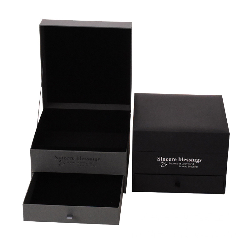 Black Cardboard Clamshell Gift Box