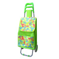 Blume drucken und Falzen shopping Trolley-Tasche mit 2 whe