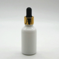 Essential Oil White Porcelain Glossy Glass Dropper Bottle