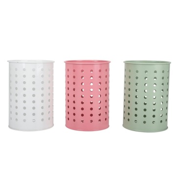 Cylinder Drain Holes Colorful Utensil Holder