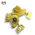 High Quality Metal Gold Plating Crown Badge