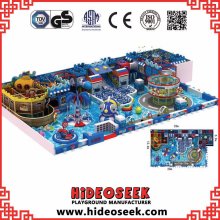 Pirate Ship Theme Children Indoor Playground with Climbing Tower