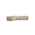 Nordic Modern design home furniture solid wooden foot rice white fabric high resilience sponge elegant leisure sofa