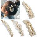 LADES 4 Pack Pearl Hair Clip Hair Accessories