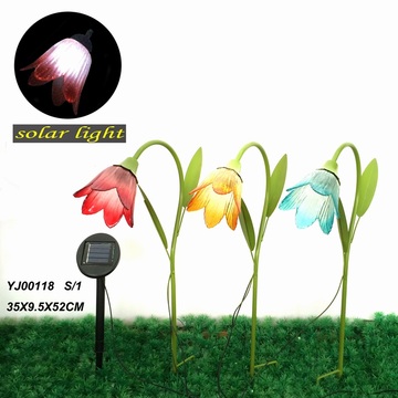 Decoración al aire libre de metal Solar Light Garden Stake Craft