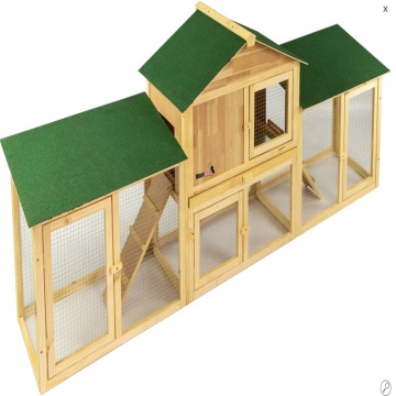 Große hölzerne Kaninchen Hutch Henne Haus Chicken Coop