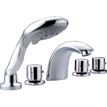 5 Holes Bathtub Tap with Hand Shower