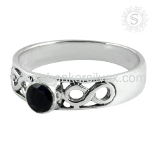 Natural Fashion Jewelry Blue Iolite Ring 925 Silver Jewelry Wholesale