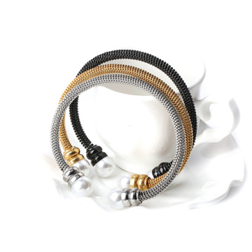 Hochwertiges Gold Edelstahl Mesh Armband für Damen