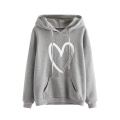 Women's Casual Heart Print Long Sleeve Pullover