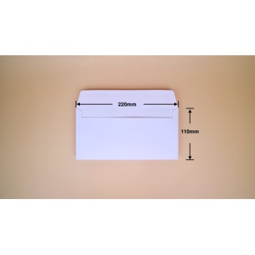 DL White Gummed Wallet Envelope Office Stationery