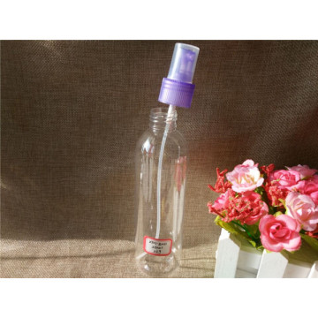 250ml Round Plastic Bottle with Blue Pump (PETB-06)