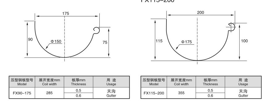 half round gutter pipe machine