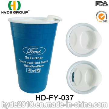 Promoción Navidad fiesta 16oz doble pared Solo taza con tapa