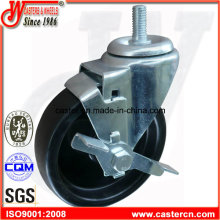 5 Zoll Swivel PP Caster mit Seitenbremse