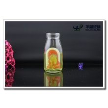 200ml Decal Glass Milk Bottle