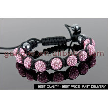 Rose de sens pour le bracelet Shamballa