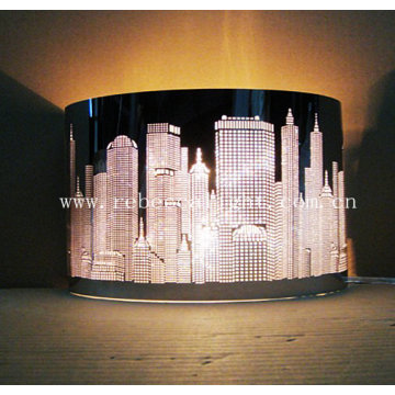 Laser-Cutted Edelstahl Tischlampe für Indoor Hotel Projekt