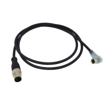 M12 to Right Angle M8 Cable with LED