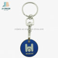 Approvisionnement Personnalisé émail promotionnel Euro Trolley Token Coin Keychain