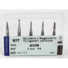 Dental Bur Kit - Carbide de tungstênio estudante / iniciante Ra. Baixa velocidade
