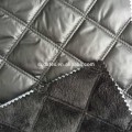 diamond checks velboa/polyester padded fabric with quilting for down coats/jacket