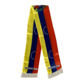 Custom printed satin material Colombia flag design scarf