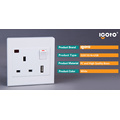 3 * 3 Größe BS Standard USB Switched Socket