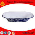 Sunboat Enamel Butter Rectangular Plate Kitchenware