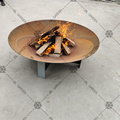 Corten Steel and Water Bowl BBQ Fire Pit