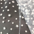 Polyester printed tulle with star for dress