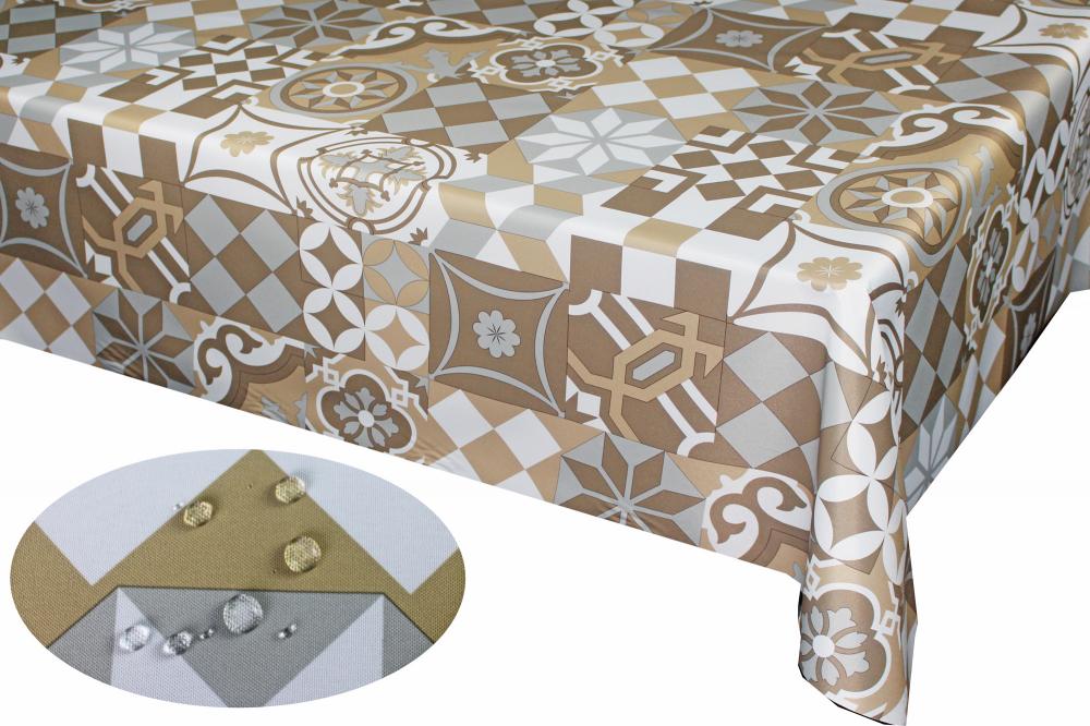 PU Coating Printed Cotton Tablecloth