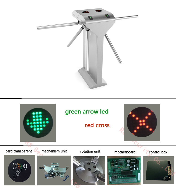 Bi-directional Biometric Tripod Turnstile Gate