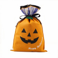 Orange Pumgkin Design Halloween Plastic Gift Bags